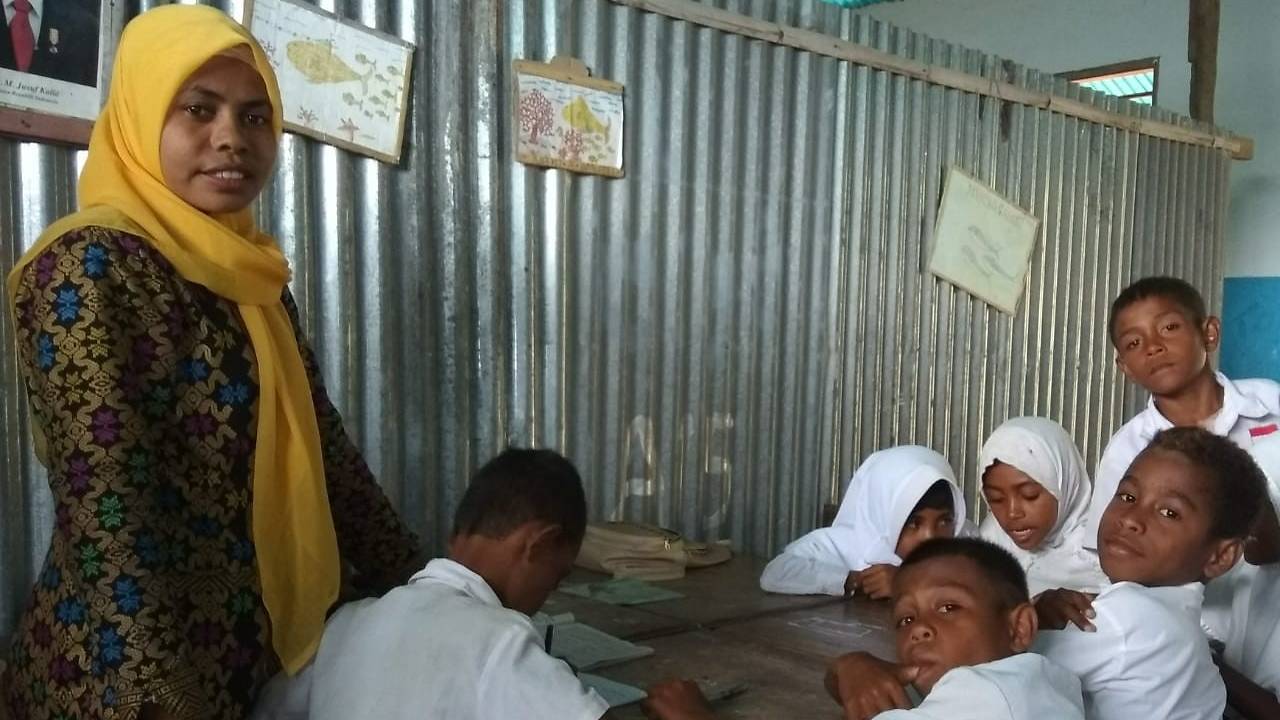 ‘I cannot move the lessons online’: Educators in remote Indonesia visit students one by one during school closure