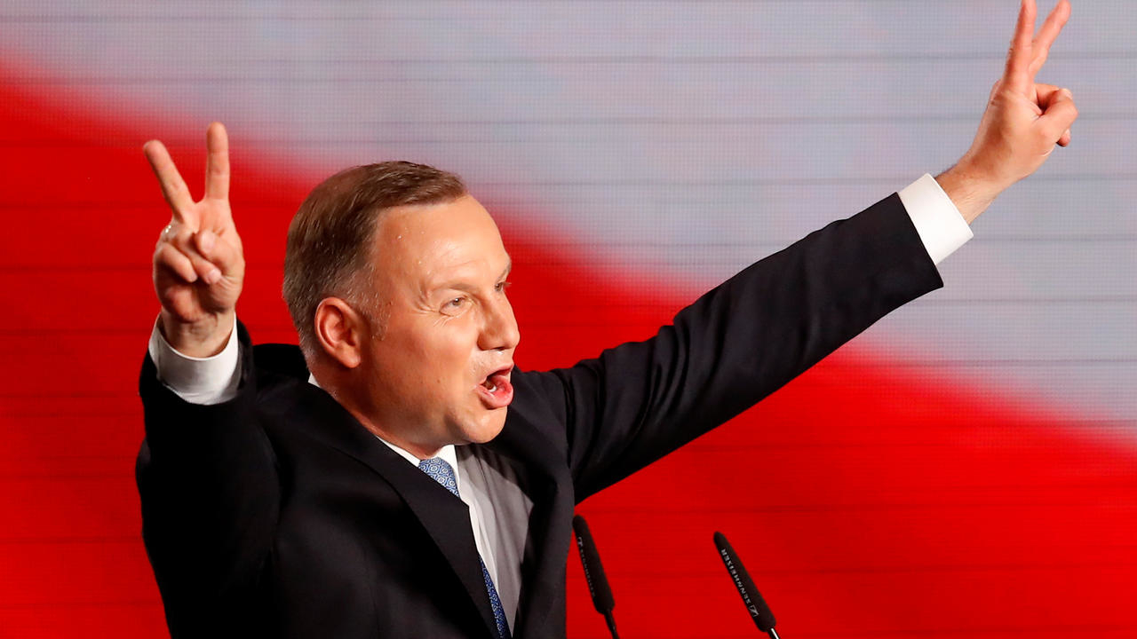 Election exit poll shows victory for incumbent Polish President Duda