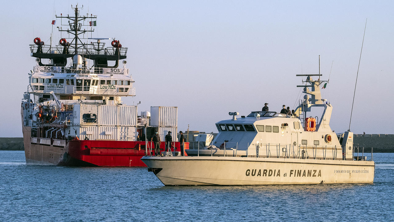 Migrant rescue ship Ocean Viking detained by Italy’s coastguard