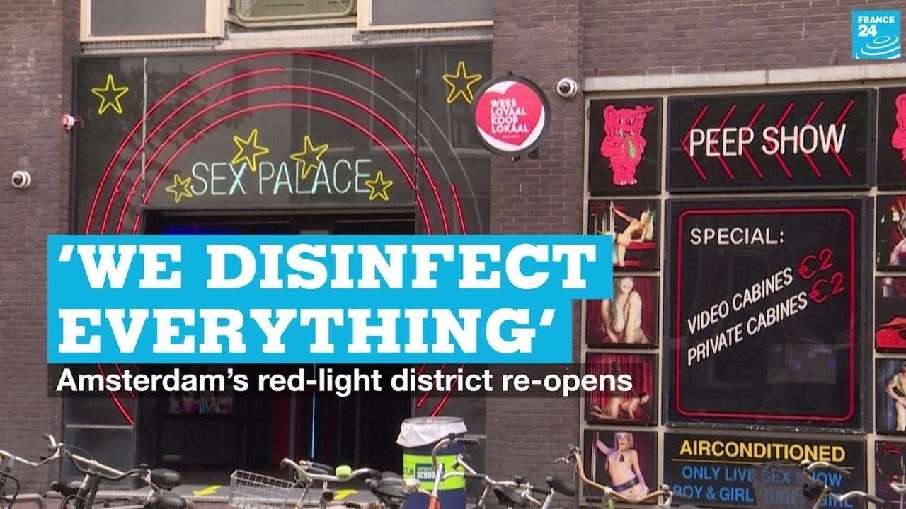We disinfect everything: Amsterdams red-light district re-opens
