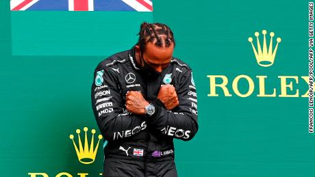 Lewis Hamilton pays tribute to Chadwick Boseman after Spa win