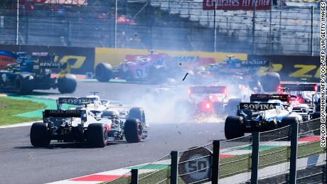 Lewis Hamilton wins crash-hit Tuscan Grand Prix to extend world title lead