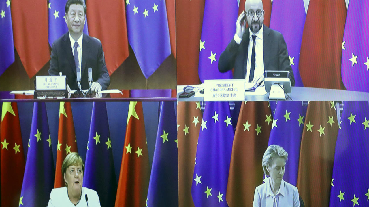 EU presses China on market access, human rights during virtual summit