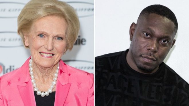 Mary Berry and Dizzee Rascal on Queen’s Birthday Honours list