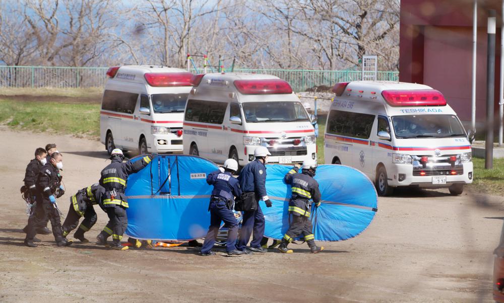 Japan’s Coast Guard says 10 people from sunken tour boat confirmed dead